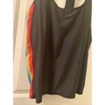 Pride Humankind Women's Rainbow Pride Swim Tankini Top w Stripes 1pc Size M Black Size M Photo 2