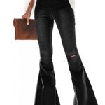 Boutique Black Distressed Bell Bottoms Photo 0