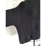 BP Black Chunky Knit Cropped Long Sleeve Oversized Sweater Mock Neck Womens Sz L Photo 4