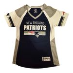 Majestic  Fan Fashion New England Patriots V Neck T Shirt Medium Photo 0