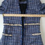 ZARA  Tweed Blazer Women Small Parisian Preppy Luxury Old Money Classic Textured Photo 11