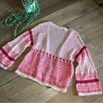 Sundance  Free In Spirit Open Front Cardigan Knit Pink Photo 6