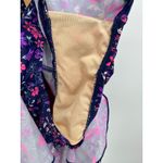 Shore Shapes Swimwear One Piece Bathing Suit Women 16 Purple Floral Skirt Cinch Photo 8