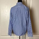 CHAPS  CLASSICS BLUE PREPPY NAUTICAL YACHT PARALLEL STRIPE BUTTON UP Photo 3