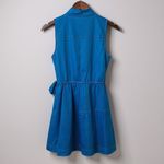 Derek Lam 10 Crosby Wrap Dress‎ Women's Size 6 Blue Drape Collar Chic Photo 5