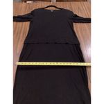 Eileen Fisher Overlay Long Sleeve Knee length sheath Dress Black 3/4 Sleeves S Photo 7