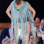 Original GoodVibeGoda Macramé Poncho Blue Photo 5