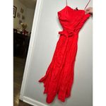TOCCIN x RTR Red Sweetheart Neckline Strapless Flowy Skirt Midi Dress Size 14 Photo 12