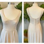 David's Bridal Satin Scoop Neck Formal Maxi Dress With Crepe Low Back By David’s Bridal Photo 4