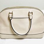 Coach Canvas Satchel Handbag White In Classic Style Photo 2