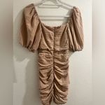 Lulus  Ruche Hour Blush Pink and Silver Bodycon Dress Photo 9