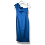 Yumi Kim NWT That Jazz Ink Blue One Shoulder Crepe Sheath Midi Dress Medium Photo 7