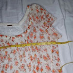 Free People  boho ditsy floral White Pink Crochet Lace Hippie Top Photo 5