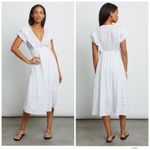 Rails  Eden White Lace Midi Dress Summer Short Sleeve Photo 1