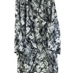 Roamans Outfit Set Dress Cardigan Duster Maxi Floral Black White Size 36W Photo 3