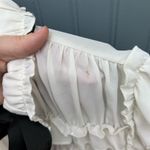 ZARA GORGEOUS ‎ Romantic Ruffle Blouse w Bow Tie m blogger’s favorite medium Photo 3