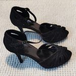Bonnibel Jazz Salsa Latin Dance Shoes Dancing Sexy Heels Rhinestone Black Heels Size 7.5 Photo 1