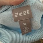 Chico's Soft Pastel Blue Knit Sweater Turtleneck Xl Photo 5