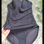 Tropical Escape  Black Mesh One Piece Swimsuit Photo 1