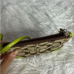Coach y2k Soho Lime Brown Signature Canvas Wristlet Photo 2