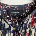 Isabel Marant  Pilay Printed Patchwork Silk Blouse in Midnight Photo 4