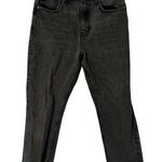 Topshop Gray Cropped Straight Leg Jeans Photo 2