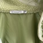 Staccato  Women’s Neon Green Fuzzy Button Jacket w/ 3 Pockets - Size Medium Photo 3