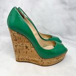 Christian Louboutin  Une Plume 140 Patent Leather Cork Platform Wedge Pump Heels Photo 2