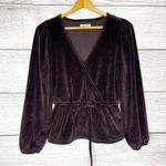 Madewell Brown Corduroy Tie-Front Faux-Wrap Top Size Medium Photo 10