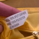 Joy Mangano Womens Bright Yellow Real Leather Tote Bag Purse 12”H X 18”W X 4” Photo 9