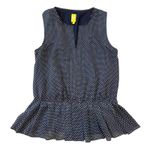 QMack medium polka dot sleeveless peplum blouse TS 2464 Blue Photo 1