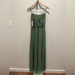 After Six  Scoop Neck Convertible Tie Strap Maxi Dress With Front‎ Slit Size 14 Photo 8