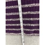 Kensie  Women's T Shirt Dress Short Sleeve Striped Purple Marled Lined Small Photo 6