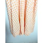Maison Tara Gingham Belted Midi Shirtdress Size 14 Orange Lightweight Photo 10