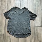 Abound  Gray Relaxed Ribbed Short Sleeve Tee Photo 0