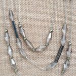 Charming Charlie  3 layer silvertone necklace Photo 1