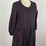 Madewell Plaid Flannel Raglan Button-Front Shirtdress Photo 2