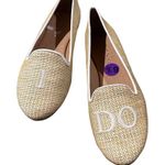 Jack Rogers NEW  "I Do" Raffia Loafer, Natural/White Photo 2