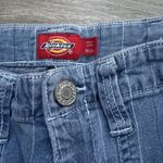 Dickies Vtg Y2K  Women's Blue And White Pinstripe Denim Jeans Cargo Pants Sz 9/29 Photo 2