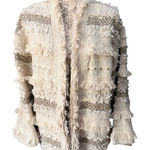Boutique Oversized Trendy Ivory Knit Boho Jacket Photo 0