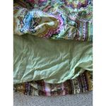 Vintage‎ Skirt Womens Medium Green Mini Cotton Paisley Y2K Fairy Preppy Photo 3