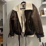 Wild Fable Faux Shearling Aviator Jacket cost oversized - Brown Large Photo 1