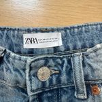ZARA  Frayed Hem Jean Shorts - Blue Photo 1