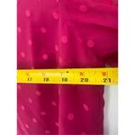 NWT J. Crew Polka Dot Chiffon V Neck Long Sleeve Hot Pink Blouse Sz L Size L Photo 8