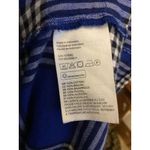 H&M Womens Blouse Sz 12 Blue Black White Plaid Flannel Off Shoulder Shirt Photo 5