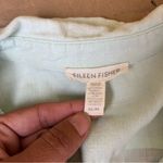 Eileen Fisher Light Green Irish Linen Button Down Photo 6
