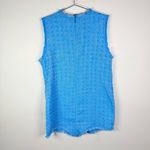 STAUD Blue Tweed Sleeveless Mini Dress Photo 4