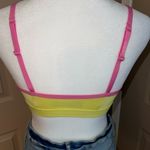 Colsie lined bralette in yellow with pink trim. Size XS Photo 6