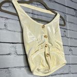 SheIn Cream Fitted Bodysuit Buttoned Down Details SZ XS Backless Crop Top Cami Photo 1