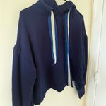 Ramy Brook Tatum Puff Sleeve Sweatshirt in Navy Blue Photo 7